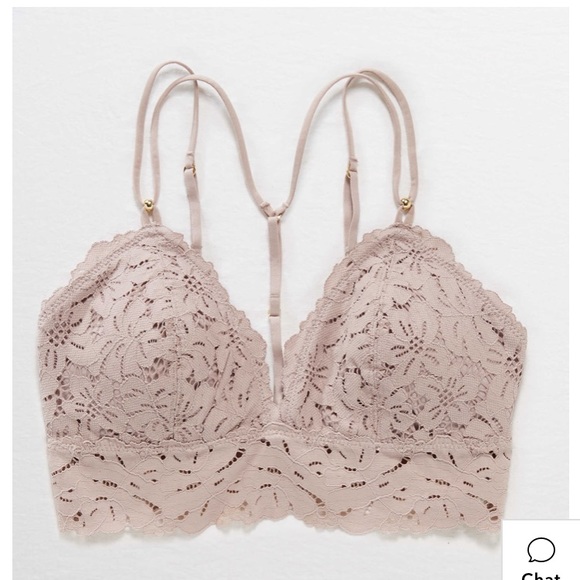 Aerie Palm Lace Racerback Padded Bralette - Picture 3 of 8